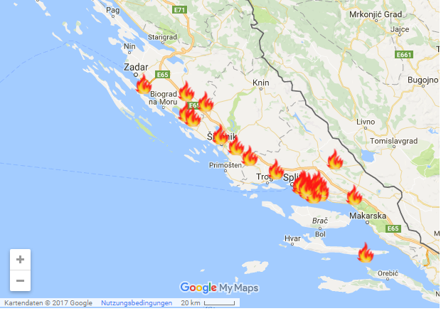 Chorvátsko hlási ničivé požiare, od piatka do utorka nás potrápia